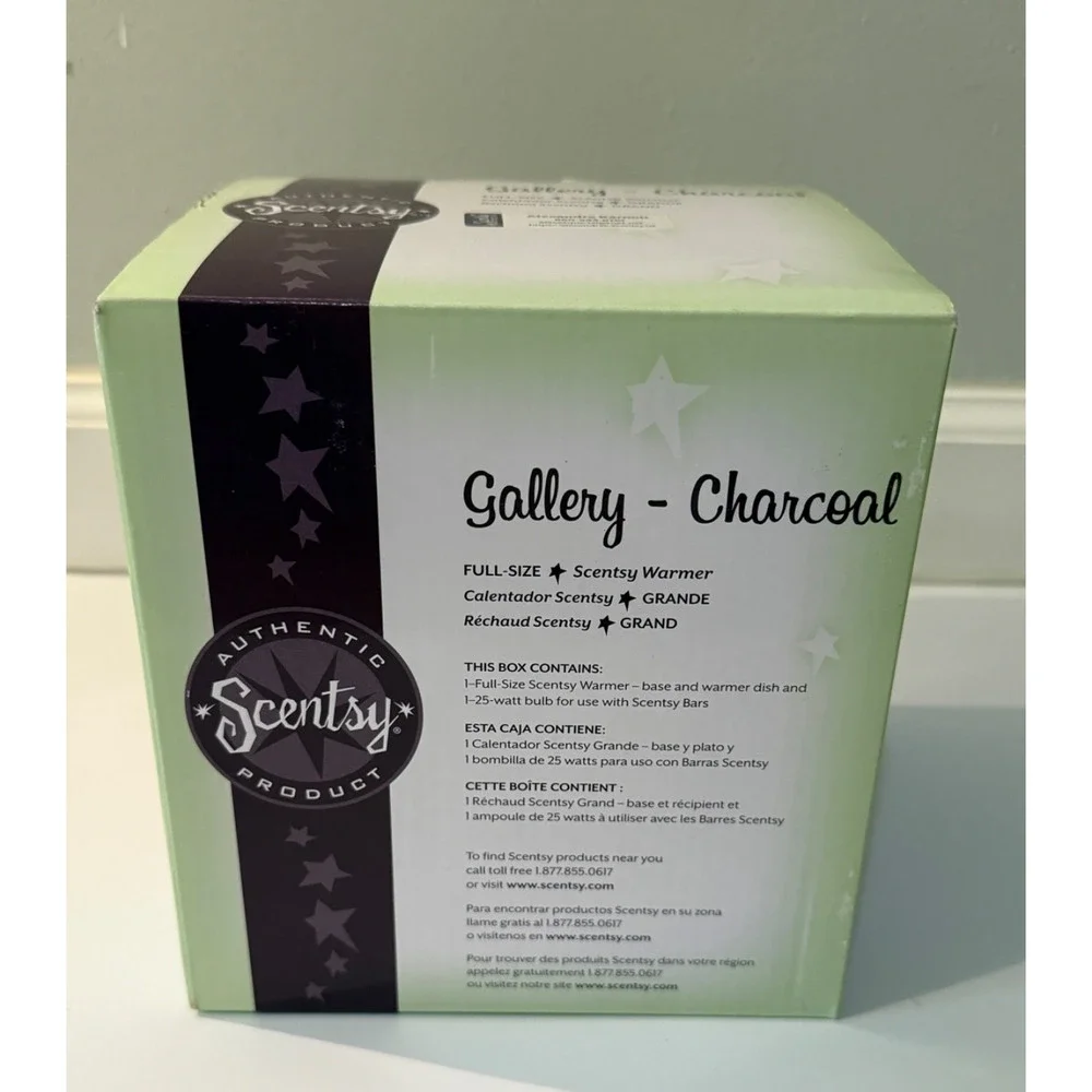 🕯️ Scentsy Gallery Charcoal Warmer Motorcycle Full Size New In Box w/ Wax Bars